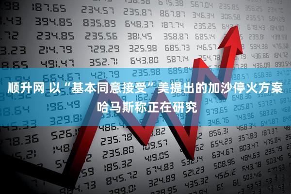 顺升网 以“基本同意接受”美提出的加沙停火方案 哈马斯称正在研究