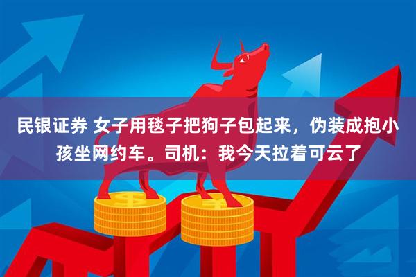 民银证券 女子用毯子把狗子包起来，伪装成抱小孩坐网约车。司机：我今天拉着可云了